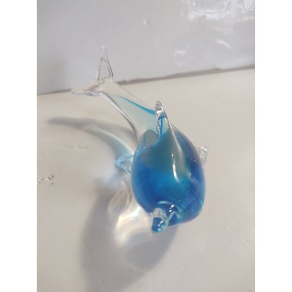 Murano Glass Hand Blown Dolphin Figurine  6" x 4" x 2 1/2" - Picture 9 of 12